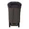 Toter 32 Gal. Brownstone Trash Can with Quiet Wheels and Attached Black Lid ANA32 - alternate 2